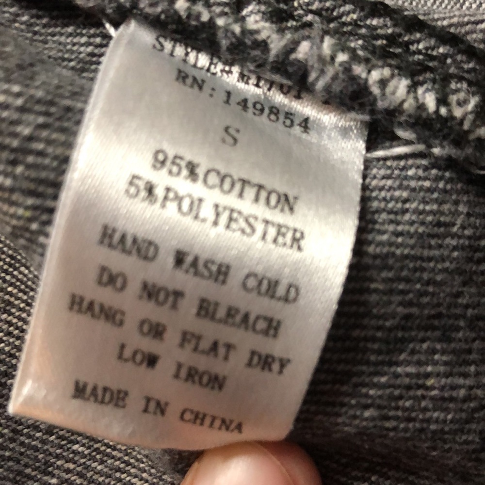 Sadie and Sage frayed Black Cotton Jean skirt sz S - Picture 5 of 5